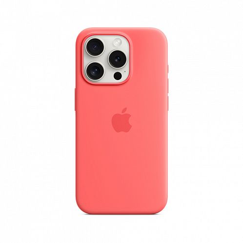 Чехол силиконовый MagSafe iPhone 15 Pro, гуава